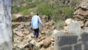 PICTURES/Gillette & Tip-Top Ghost Towns/t_Sharon in Rubble.JPG